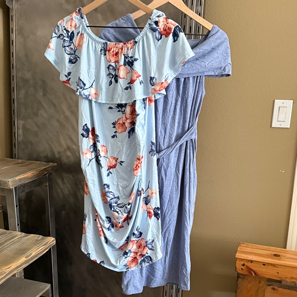 Pink Blush Maternity Off-Shoulder Dresses M
